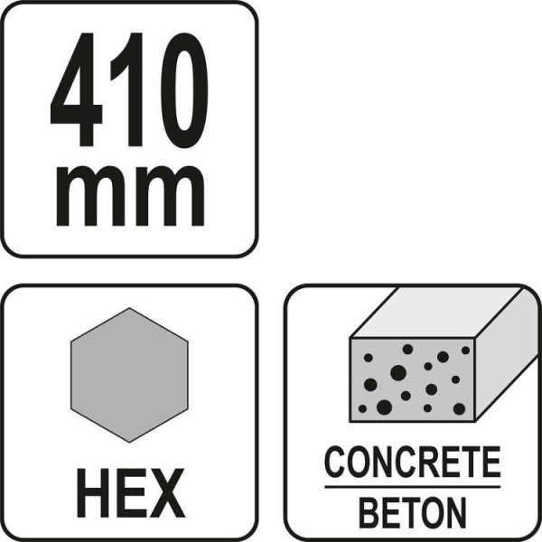 Зубило пика самозатачивающееся HEX YATO 410мм YT-47380