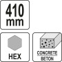 Зубило пика самозатачивающееся HEX YATO 410мм YT-47380