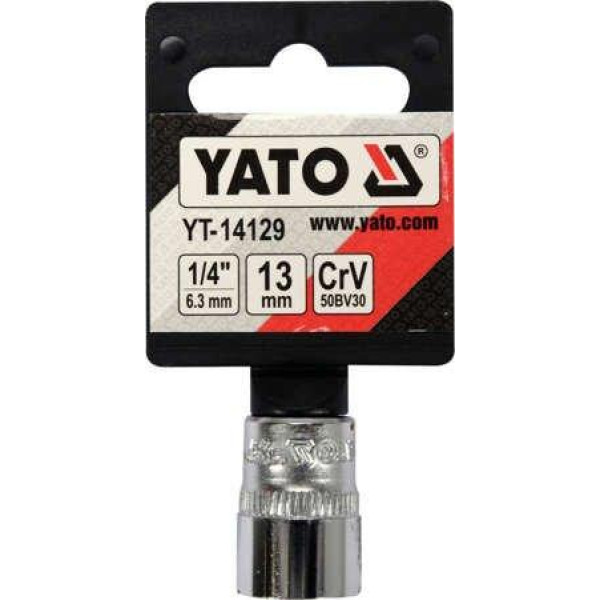 Головка торцевая шестигранная 1/4" М5  YATO 25мм YT-14120