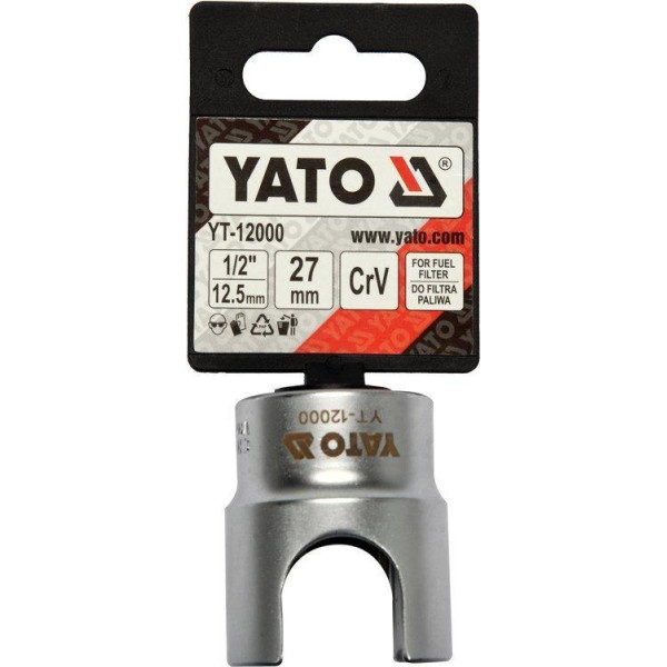 Головка торцевая 1/2" М27 для топливного фильтра YATO YT-12000