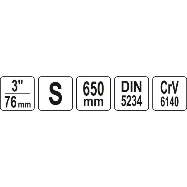 Ключ трубний переставний 3" тип "S" YATO 650 мм YT-22183