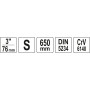 Ключ трубний переставний 3" тип "S" YATO 650 мм YT-22183