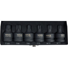 Набір ударних біт Torx/Spline 3/4" T70-100 M16 M18 YATO 6 шт. YT-10653