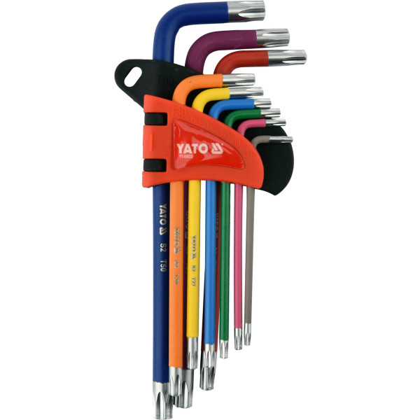 Набір ключів TORX TR T10-T50 Г-подібних двосторонніх YATO 9 шт. YT-05633