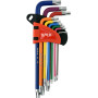 Набір ключів TORX TR T10-T50 Г-подібних двосторонніх YATO 9 шт. YT-05633