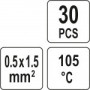 Кембрик термоусадочный при t≤ 105°C с оловом для проводов 0.5-1.5 мм² YATO 30шт. YT-81441