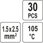 Кембрик термоусадочный при t≤ 105°C с оловом для проводов 1.5-2.5 мм² YATO 30шт. YT-81442