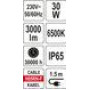 Прожектор переносной  SMD LED  YATO 30Вт 230В 3000лм 42 диода YT-81838