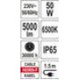 Прожектор переносной SMD LED YATO 50Вт 230В 5000лм 70диодов YT-81839