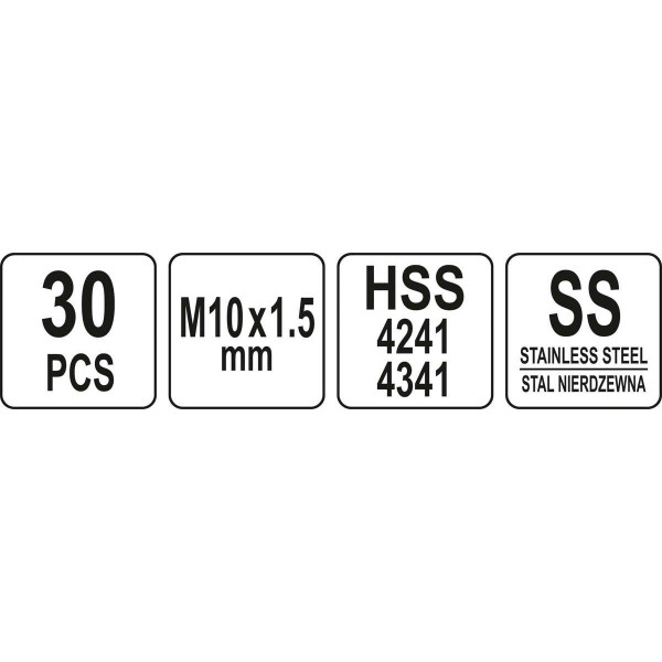 Набір для ремонту різьблення M10x1.5 YATO YT-17634