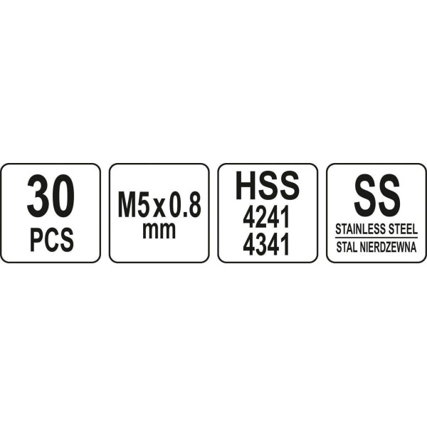 Набір для ремонту різьблення М5х0.8мм YATO YT-17631