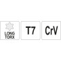 Ключ TORX Г-подібний 2-сторонній Т7 YATO 16х71мм YT-05491