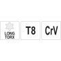 Ключ TORX Г-подібний 2-сторонній Т8 YATO 16х80мм YT-05492