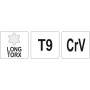 Ключ TORX Г-подібний 2-сторонній Т9 YATO 16х80мм YT-05493