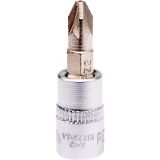 Головка торцевая 1/4" 37мм с отверточной насадкой Pozidriv PZ2 YATO YT-04418