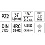Головка торцевая 1/4" 37мм с отверточной насадкой Pozidriv PZ2 YATO YT-04418