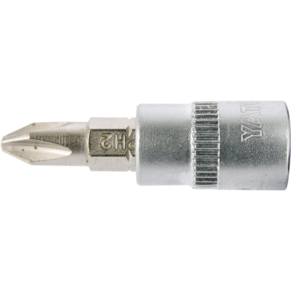 Головка торцевая 1/4" 37 мм с отверточной насадкой "Philips" РН2 YATO YT-04412