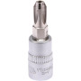Головка торцевая 1/4" 37 мм с отверточной насадкой "Philips" РН3 YATO YT-04413