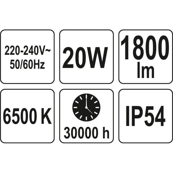 Светодиодный прожектор SMD LED 20Вт с датчиком движения YATO YT-81827