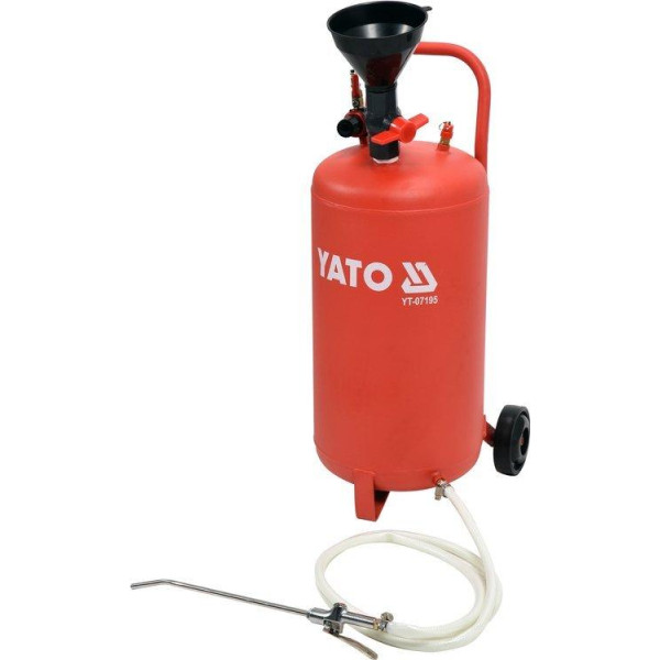 Олія для виправлення агрегат пневматичний на колесах YATO 20 л 0,5MPa шланг 2,1 м YT-07195