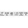 Ключ динамометричний YATO 1/2" 20- 220 Нм 495 мм YT-07605