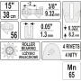 Напрямна Шина ланцюгової пили 15"/38 см (56 ланок) YATO YT-849321