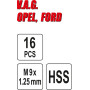 Набор для восстановления резьбы суппорта FORD/OPEL/VAG YATO 16шт. YT-17700