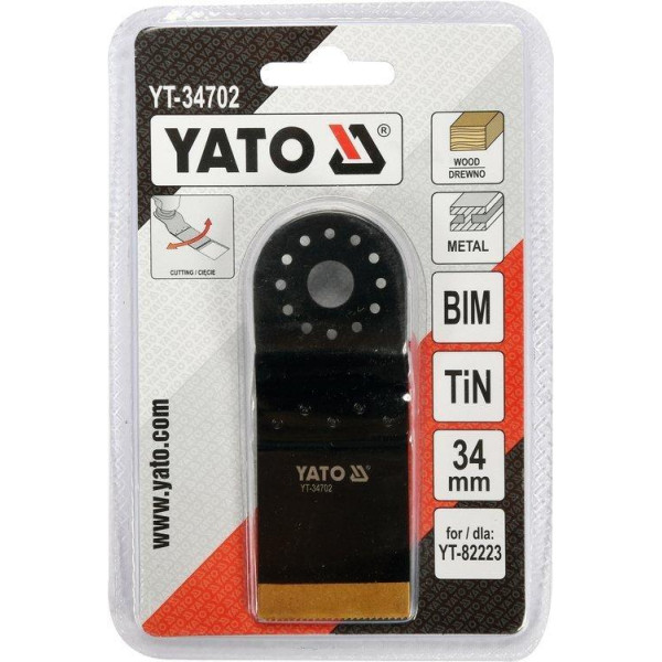 Полотно-насадка для реноватора YT-82223 для дерева та металу YATO 34х90мм YT-34702