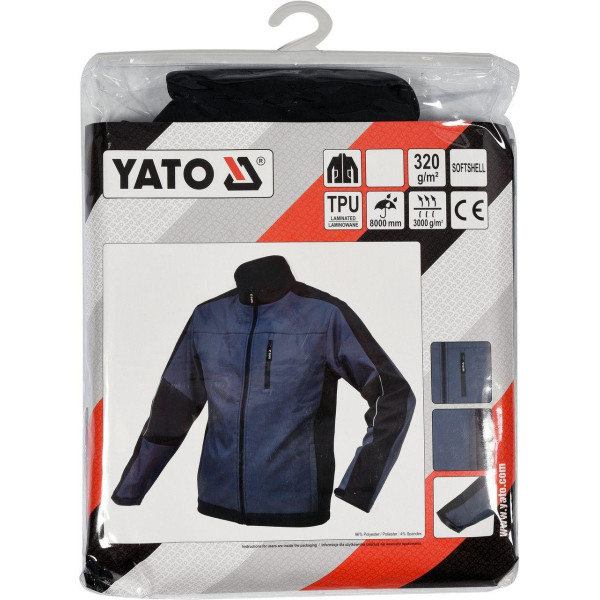 Куртка робоча SOFTSHELL чорно-темносіра YATO розмір S — XXXL в асортименті YT-79540