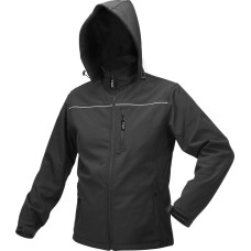 Куртка робоча SOFTSHELL чорна зі знімним капюшоном YATO розміри S - XXXL YT-79550