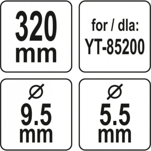 Ніж для газонокосарки YT-85200 YATO 320 мм YT-85160
