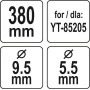 Ніж для газонокосарки YT-85205 YATO 380 мм YT-85161