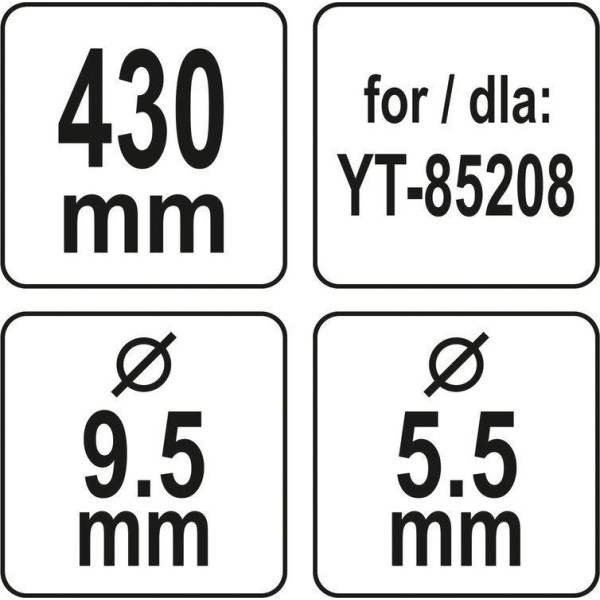 Ніж для газонокосарки YT-85208 YATO 430 мм YT-85162