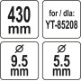 Ніж для газонокосарки YT-85208 YATO 430 мм YT-85162