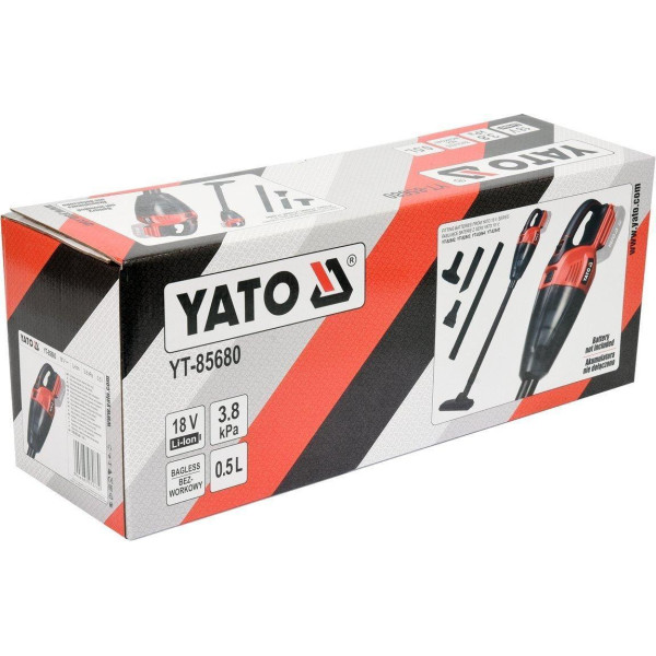 Пилосос акумуляторний YATO 18 В (без акумулятора) пилозбірник 0,5 л YT-85680