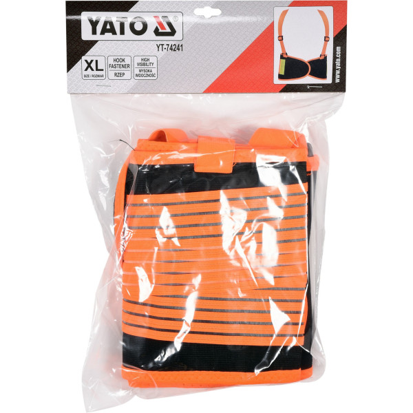 Пояс для поддержки спины XL / XXL эластичный YATO оранжевый YT-74241