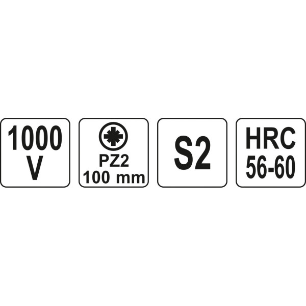 Викрутка діелектрична PZ2x100 мм YATO YT-2826