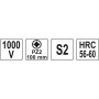 Викрутка діелектрична PZ2x100 мм YATO YT-2826
