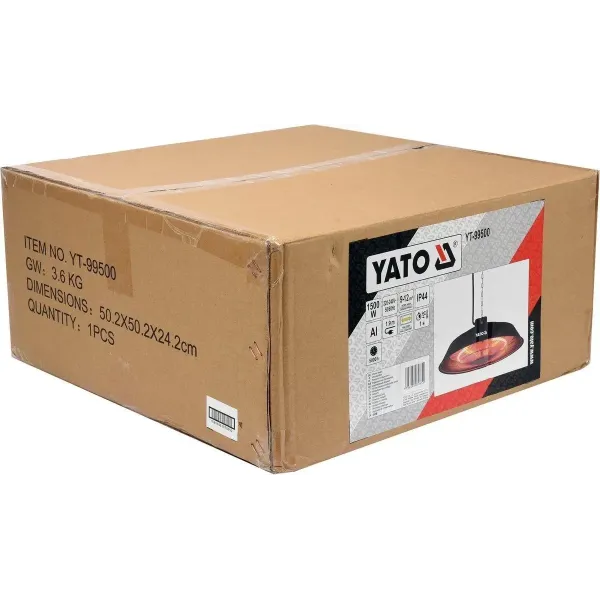 Обігрівач інфрачервоний підвісний YATO 230В 1500Вт 9-12м2 YT-99500