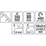 Диск алмазный сегментный по бетону YATO 350х25.4мм YT-60003