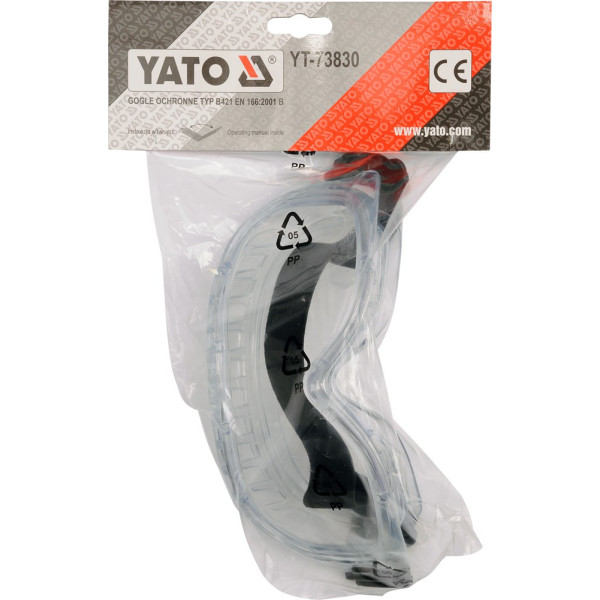 Окуляри захисні закритого типу прозорі YATO YT-73830