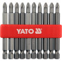 Набір біт хрестових PH2 1/4" 75 мм YATO 10 шт. YT-0480