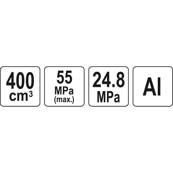 Шприц смазочный YATO 400см³ 55MРa с жестким аппликатором и быстрым впрыском YT-07045