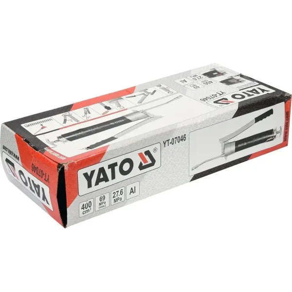 Шприц смазочный с жестким апликатором YATO 400см³ 69 MPa YT-07046
