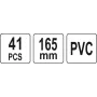 Заклепочник c комплектом пластиковых заклепок 5-6,6мм YATO 41 предм. YT-35970