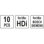 Набор для демонтажа инжекторов группы BOSCH и SIEMENS  YATO 10предм. YT-05338