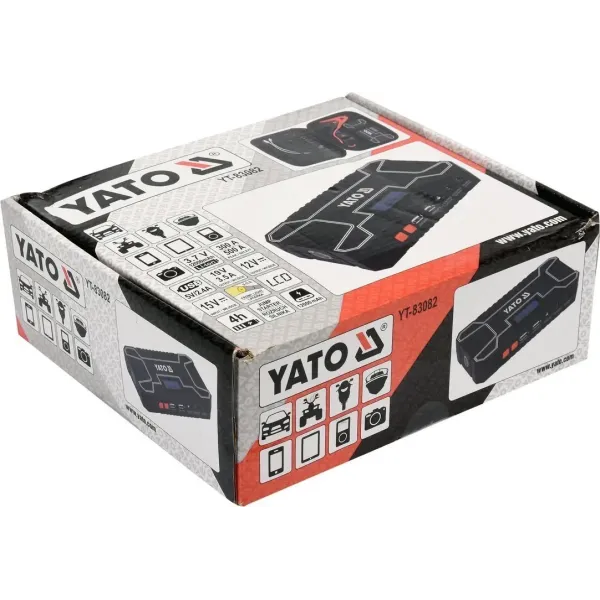 Пуско-зарядні батарея LI-POL з LCD дисплеєм YATO живлення USB YT-83082