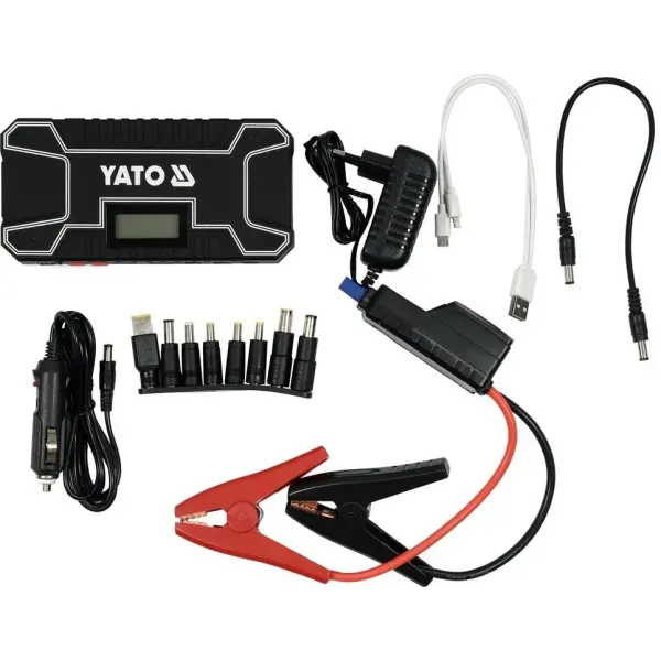 Пуско-зарядні батарея LI-POL з LCD дисплеєм YATO живлення USB YT-83082