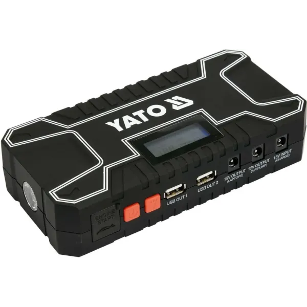 Пуско-зарядні батарея LI-POL з LCD дисплеєм YATO живлення USB YT-83082
