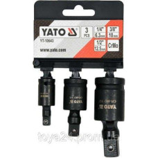Набір карданів ударних 1/2" 3/8" 1/4" YATO 3 шт. YT-10643